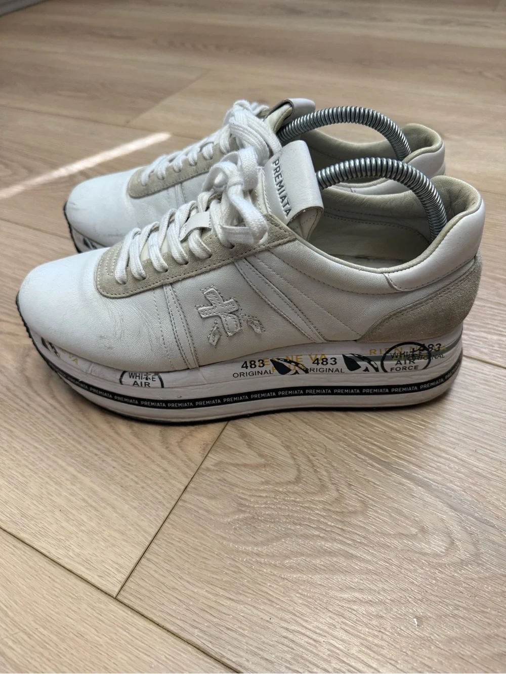 Luxury Premiata Women's Beth 5603 Sneakers,  leather, platform sole Women’s 9
